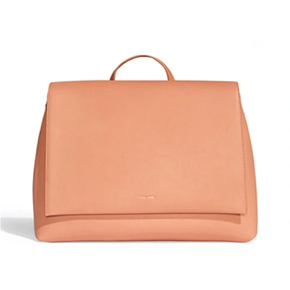 PIXIE MOOD Apricot Beige Convertible 15 in Laptop MacBook Backpack Messenger Bag